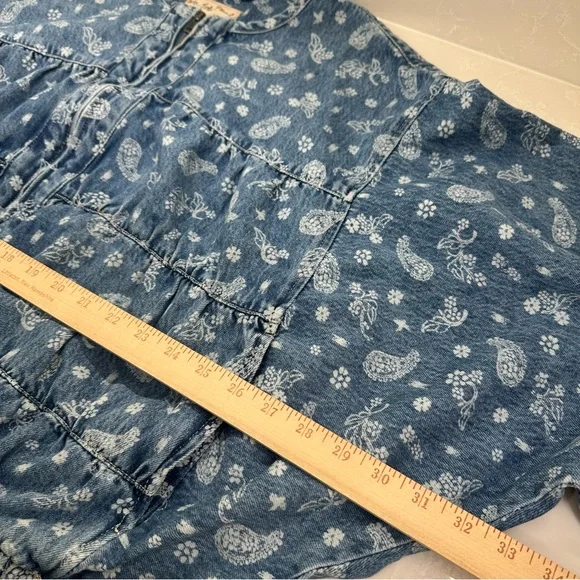 We The Free Blue Layla Denim Jacket Size: Large - Picture 15 of 15